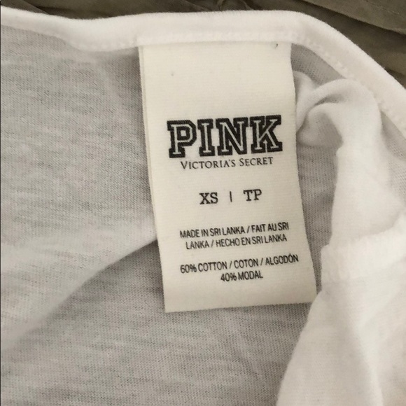 EUC PINK white sport tank top floral - Picture 3 of 4